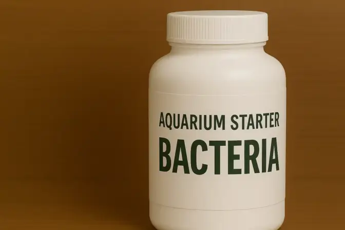 Aquarium starter bacteria bottle for cycling a new freshwater tank