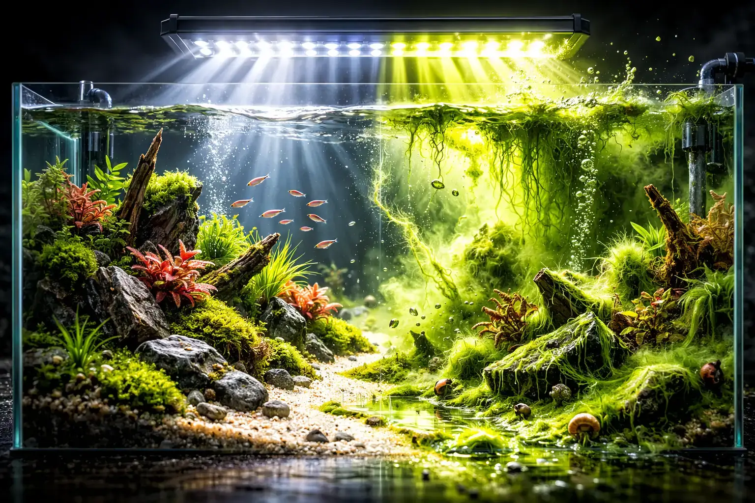 Aquarium Lighting and Algae: Causes, Mistakes & Prevention