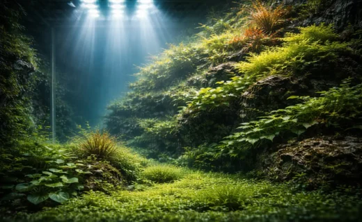 Nature Scenery with Aquarium Lighting for deep Tanks