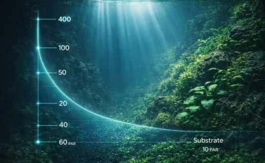 Illustration Aquarium with a transparent Par Aquarium Lighting Chart