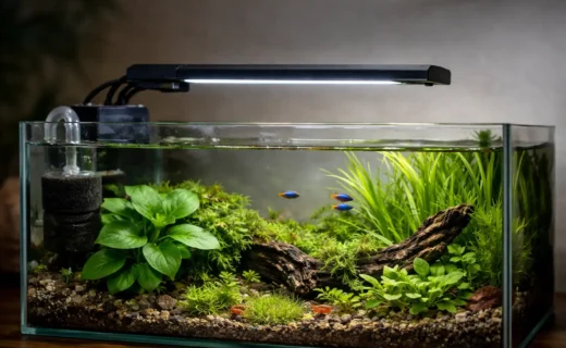 Low Tech Aquarium with a cheap Aquarium Light and low light plants