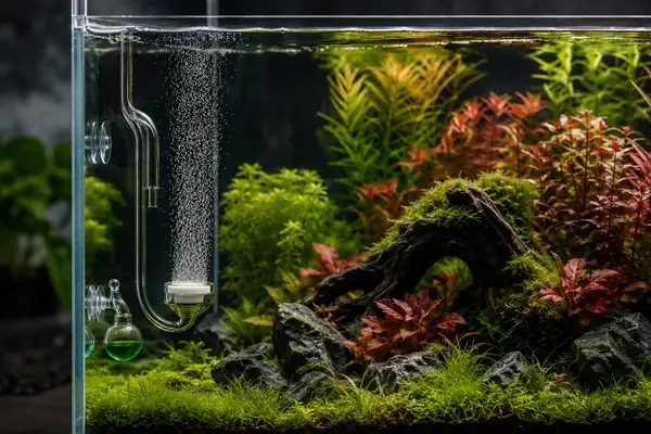 Aquarium with CO2 Diffusor